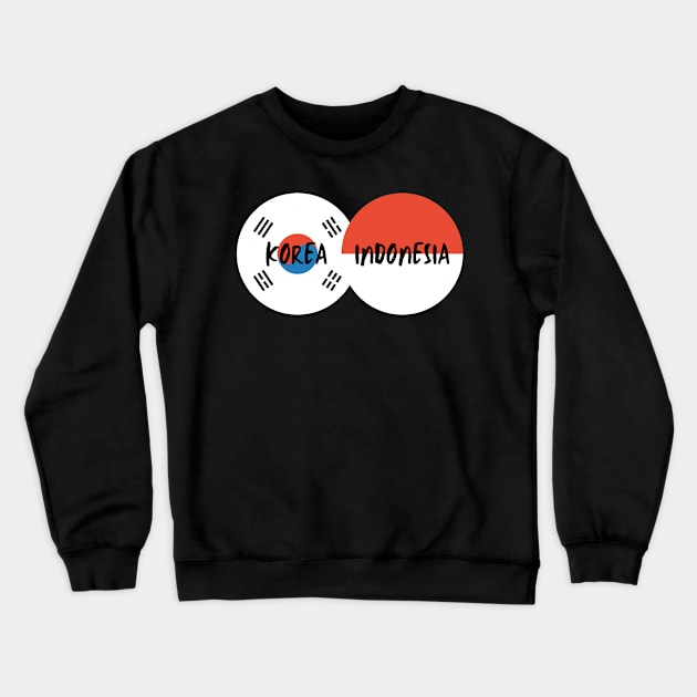 Korean Indonesian - Korea, Indonesia Crewneck Sweatshirt by The Korean Rage